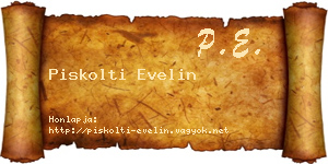 Piskolti Evelin névjegykártya